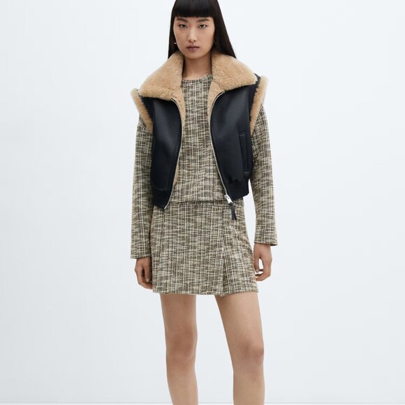 Mango Marbled Tweed Sweatshirt and Skirt 2-Piece Set/NWT/S - Picture 2 of 16